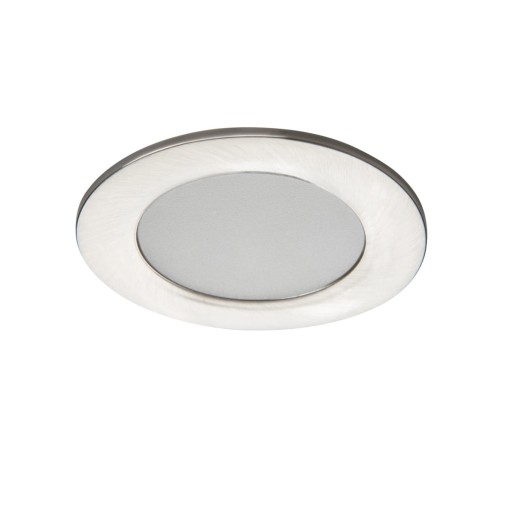 IP44 IVIAN LED 4,5W SN-WW reflektor, okrúhly, saténový nikel, tmavá farba