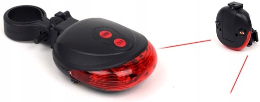 SVETLÁ lampa na bicykel LAMPA 5LED LASEROVÁ RÚČKA