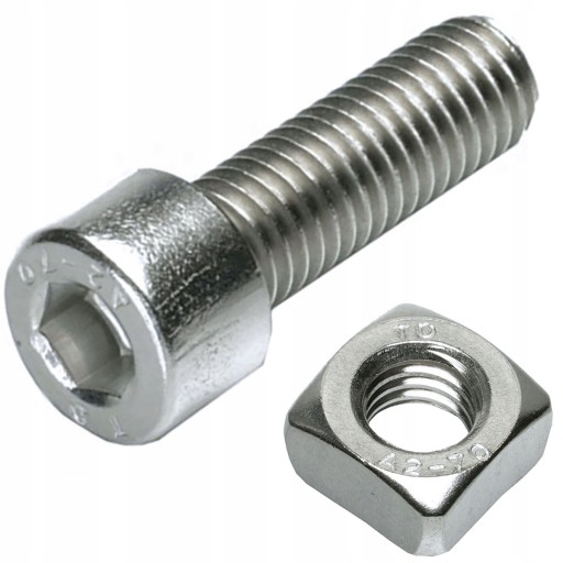 IMBUSOVÁ SKRUTKA M8x30 + M8 Štvorhranná matica pre FV SVORKY x1