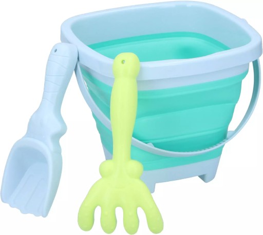 Skladacie silikónové vedierko na plážové pieskovisko EDDY TOYS 3 kusy