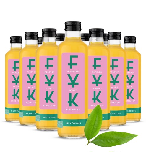 Kombucha Milk Oolong 0,25l Forever Young FYK nápoj