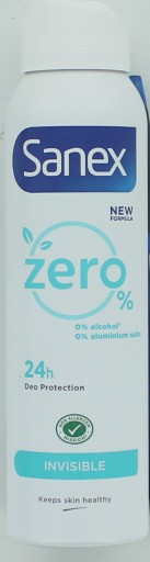 SANEX ZERO % INVISIBLE DEODORANT 150ml UK