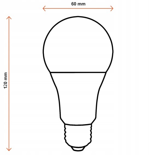 E27 A60 LED žiarovka 15W = 100W 1500lm STUDENÁ 6000K