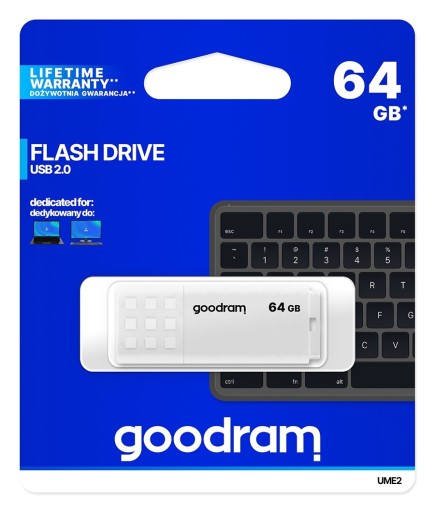 GOODRAM Pendrive UME2 64 GB USB 2.0 biely