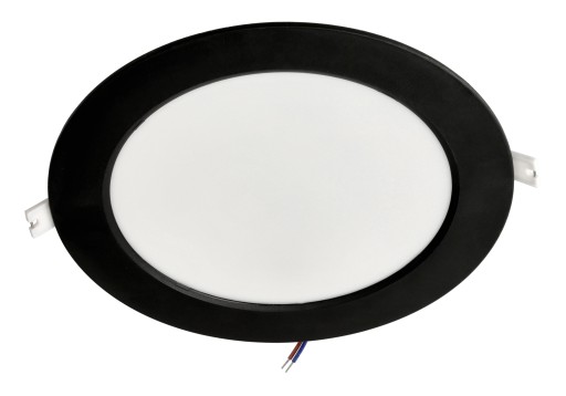 LED stropné svietidlo, zápustné, zápustné, 18W, 1980lm, 4000K, čierne