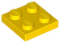 LEGO 3022 TANIER 2x2 žltý NOVINKA (10g) 16 ks.