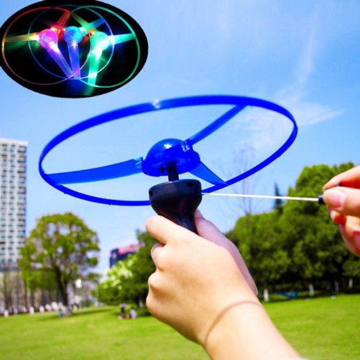 Odpaľovač lietajúci disk UFO vrtuľa svieti LED