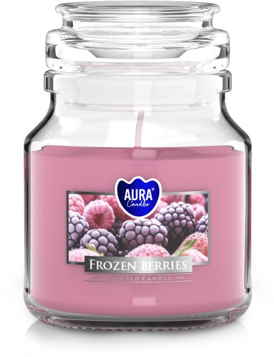 PARAFÍNOVÁ Sviečka VONNÁ SVIEČKA zo skla 28H 120G BISPOL FROSTED BERRIES