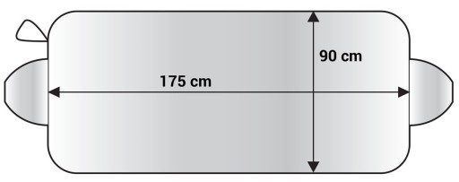 Slnečná clona na čelné sklo 175x90cm