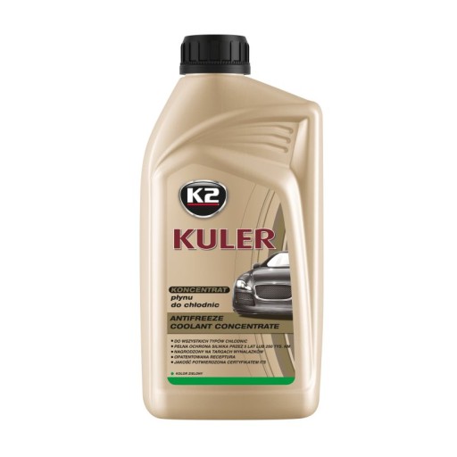 K2 KULER GREEN CONCENTRATE 1L 100% koncentrát chladiacej kvapaliny