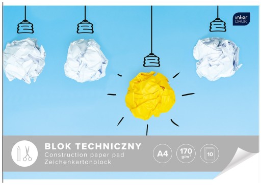 Technický blok A4/10 biely 170g Interprint