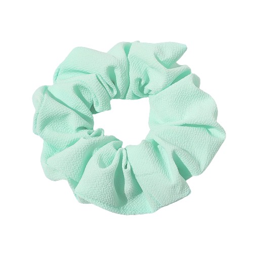 Vlasové elastické scrunchies scrunchies, matné, tyrkysové, veľké, nariasené, XL