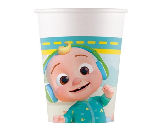 Papierové poháre Cocomelon k narodeninám detí