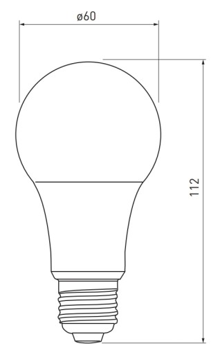 LED svetelný zdroj, 8W, 640lm, 4000K, E27, 180°