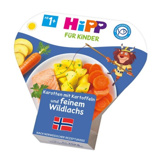 Hipp Bio mrkvové zemiaky Divoký losos 12m 250g