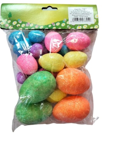vajíčka v tienidle 2cm ŽLTÉ 100ks 7629