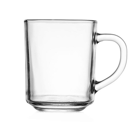 Tradičný sklenený hrnček horúce nápoje káva čaj Szymek 220ml sklo