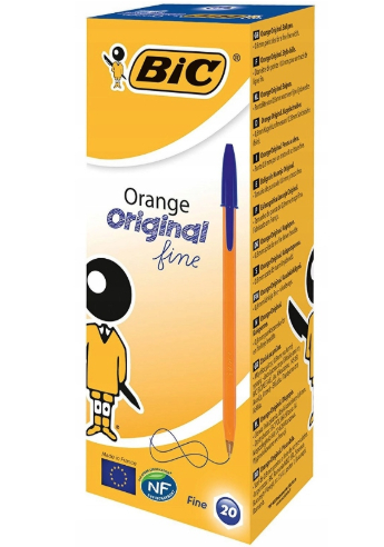 BIC ORANŽOVÉ ORIGINÁLNE MODRÉ KANCELÁRSKE PERO