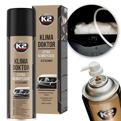 Sprej na čistenie klimatizácie auta 500ml DEZINFEKUJE K2 KLIMA DOKTOR