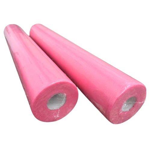 Ružový netkaný kozmetický základ 60cm x 50m, jednorazová plachta