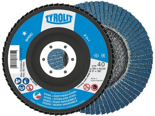 KOTOUČOVÉ KLAPKY KOTOUČ BRÚSNY TYROLIT 34318369 ZÁKLADNÉ 125 P40