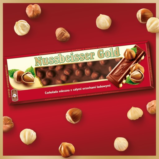 Nussbeisser mliečna čokoláda s orechmi 220 g