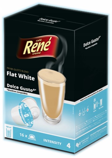 Kapsuly pre DOLCE GUSTO Rene FLAT WHITE 16