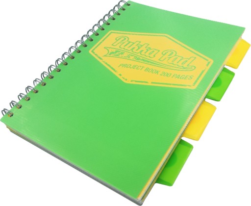 Pukka Project Book Neónový zápisník B5/100 Kratka Green