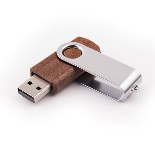 Pendrive s rytinou 512 MB, veľmi tmavé drevo
