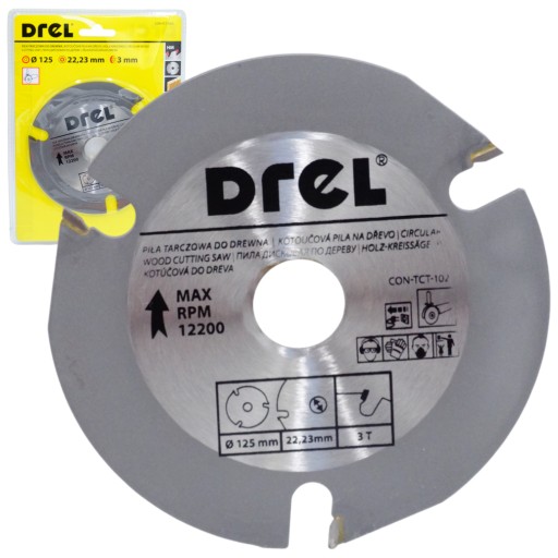 Kotúč na rezanie dreva do brúsky Widia 125mm 22,2mm bezp