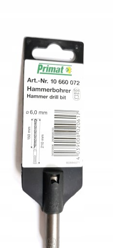 Príklepový vrták Primat 6 mm 150/210 SDS-plus