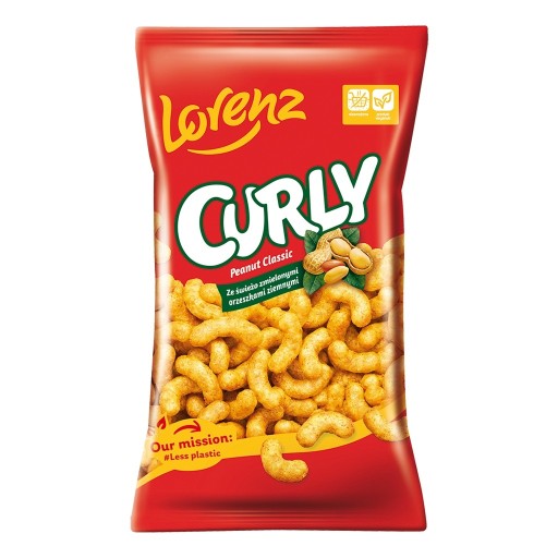 LORENZ CURLY Arašidové kukuričné chrumky 120g VEGAN