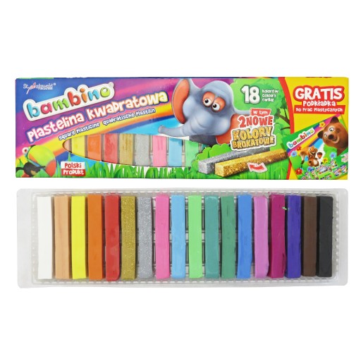 BAMBINO PLASTICINE 18 FAREB zlatá strieborná + zdarma