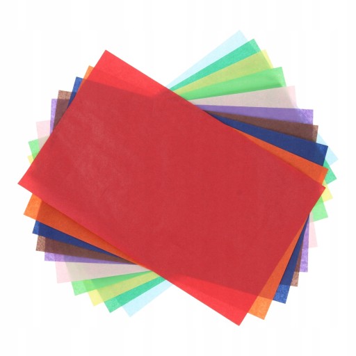 Priehľadný priehľadný papier, farebný pauzovací papier, 10 ks, 28 g/m 18,5 x 29,7 cm