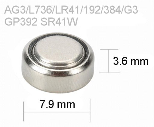 BATÉRIA pre HODINKY LR41 L736F AG3 192 1,5V - 2 ks