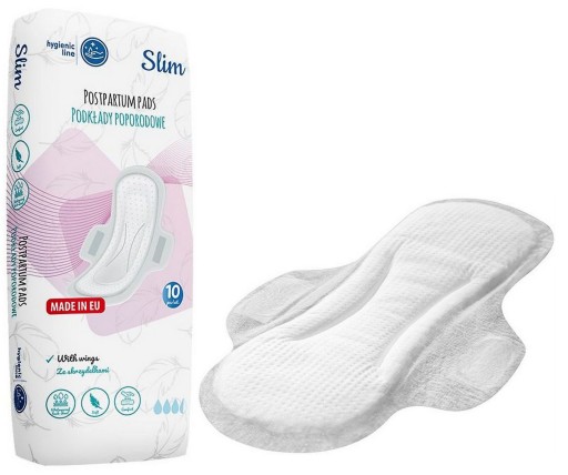 AKUKU Popôrodné vložky s krídelkami SLIM x10