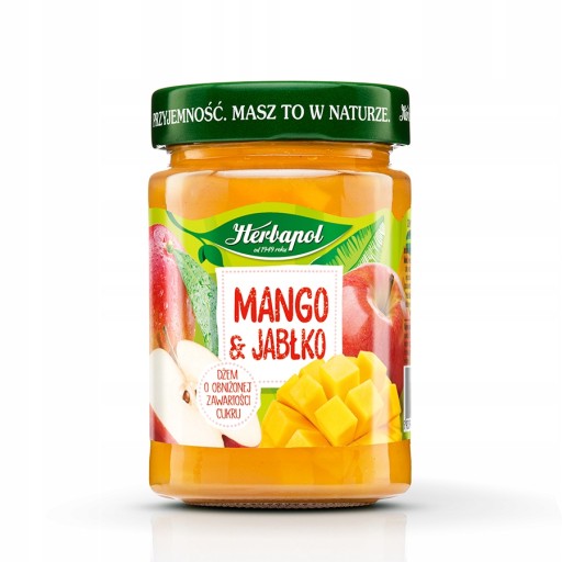 Herbapol Džem nižší obsah cukru muž & jablko 280g