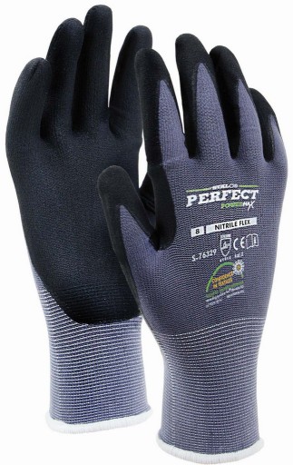 Nitrilové flex nylonové rukavice veľkosť 9 powermax STALCO