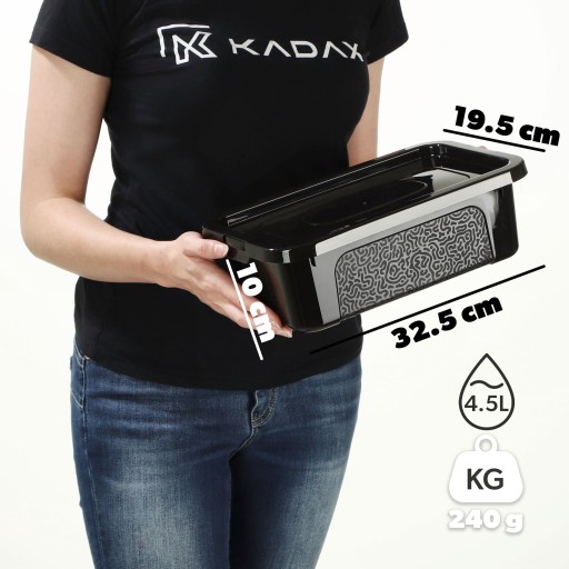 ORGANIZÁTOR NÁDOBA 4,5L PLASTOVÁ KRABIČKA NA HRAČKY S VEČKOM ČIERNA