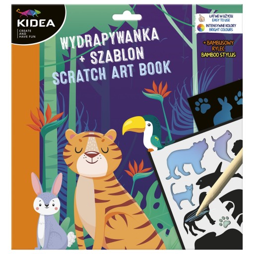 Kreatívna hra na škrabanie so šablónami Animals A