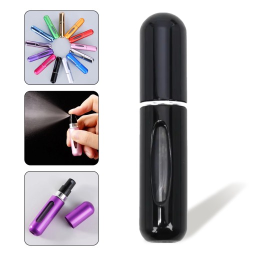 ATOMIZER PARFUME ATOMIZER Fľaštička s dávkovačom parfumov 5 ml čierna