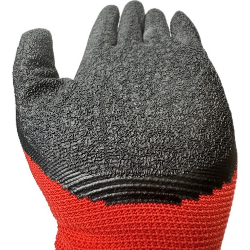 Pracovné rukavice STALCO BOZP do záhrady a garáže, polyester 8, červené