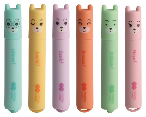 ZVÝRAZŇOVAČE, ZNAČOVAČE, MINI FEELITY, 6 PASTELOVÝCH FARIEB