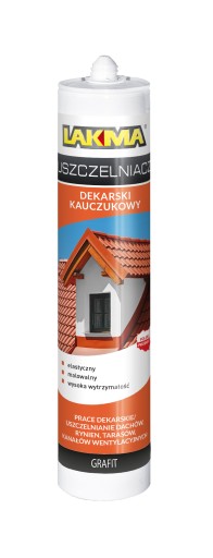 LAKMA Silikónový gumový strešný tmel na strechy SD grafit 280ml