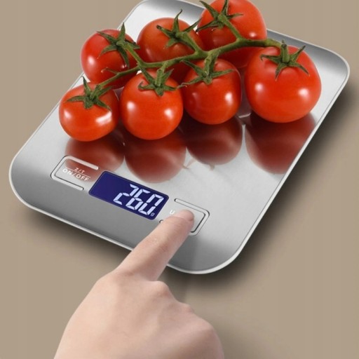 KUCHYŇSKÁ VÁHA elektronická presná VÁHA LCD displej 5000g STRIEBORNÁ
