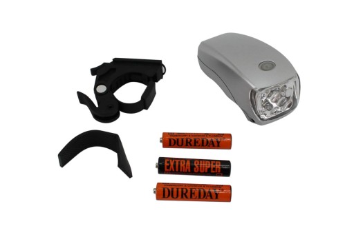 BICYKLOVÉ SVIETIDLO 5 LED PREDNÉ STRIEBORNÉ XC-761 32491