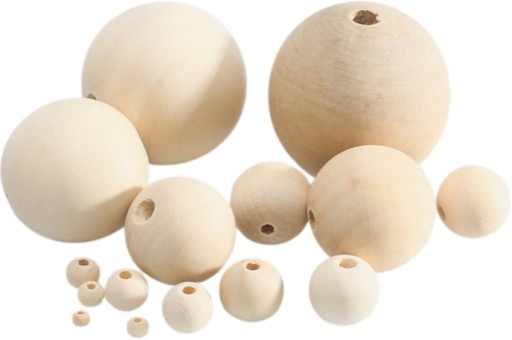 Korálky drevené guličky DIY handicraft 10mm 15ks