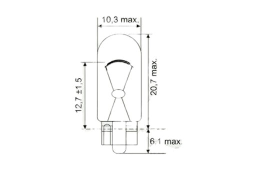 JMP žiarovka 12V 5W W2,1X9,5D modrá 1 ks.