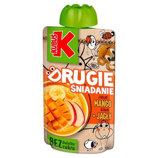 Kubuś Druhé raňajky Jablko, mango, banán + proso pena 100 g