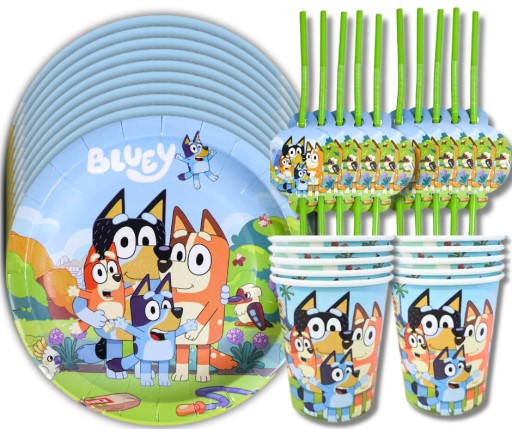 Bluey a Bingo NARODENINOVÉ PAPIEROVÉ HRNČEKY 10 ks.